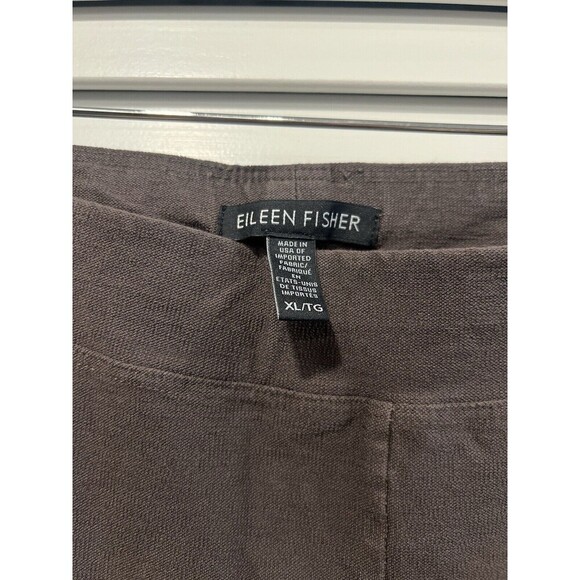 EILEEN FISHER Brown Linen Stretch Career Work Casual Pants Size XL - Picture 3 of 4